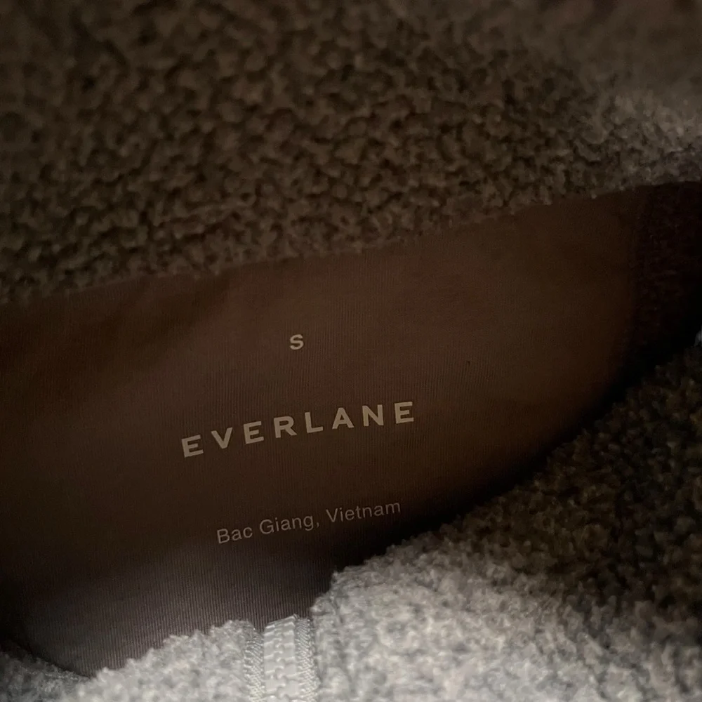Everlane ReNew Fleece Half-Zip Heathered Gray Size S Women